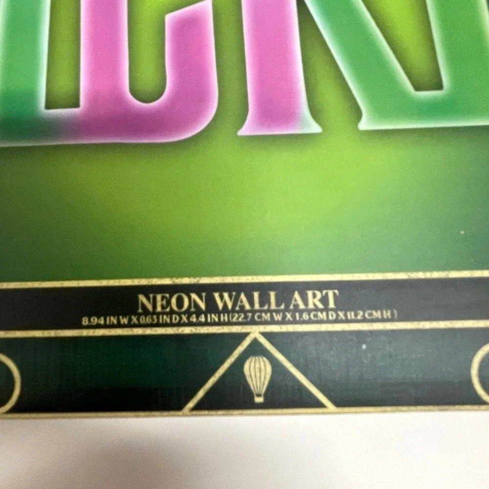 Wicked Movie Neon Wall Art Green Pink Decor Sign Universal Studios